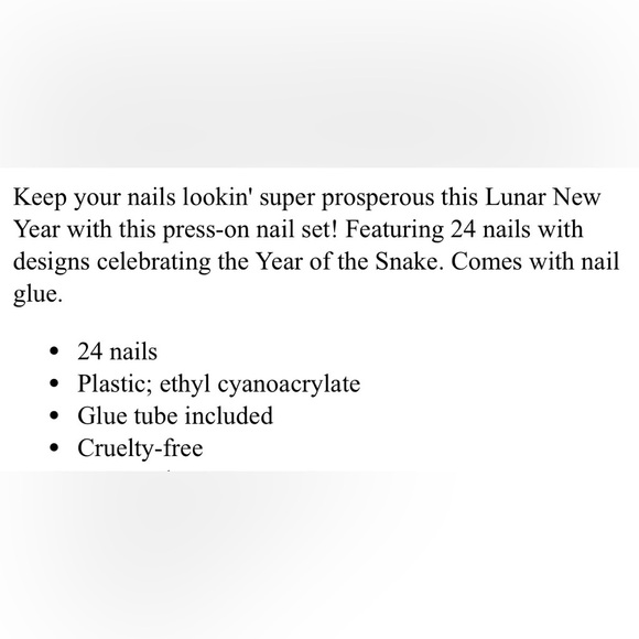 “A Lunar New Year” Press-On Nails Set - NWT - Picture 4 of 4